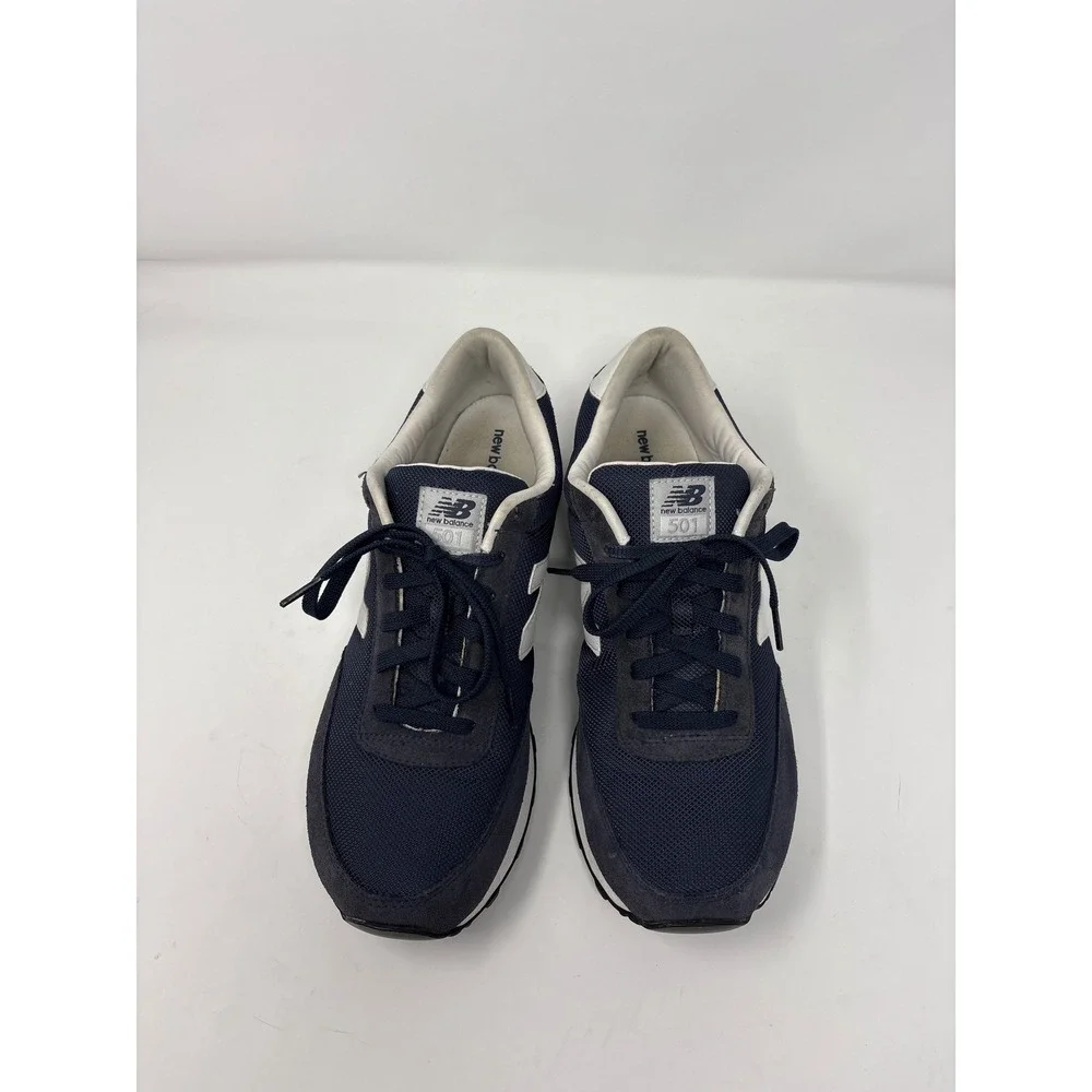 New Balance 501 Mens Navy Blue White Suede Mesh Sneakers ML501BKW - Picture 1 of 9